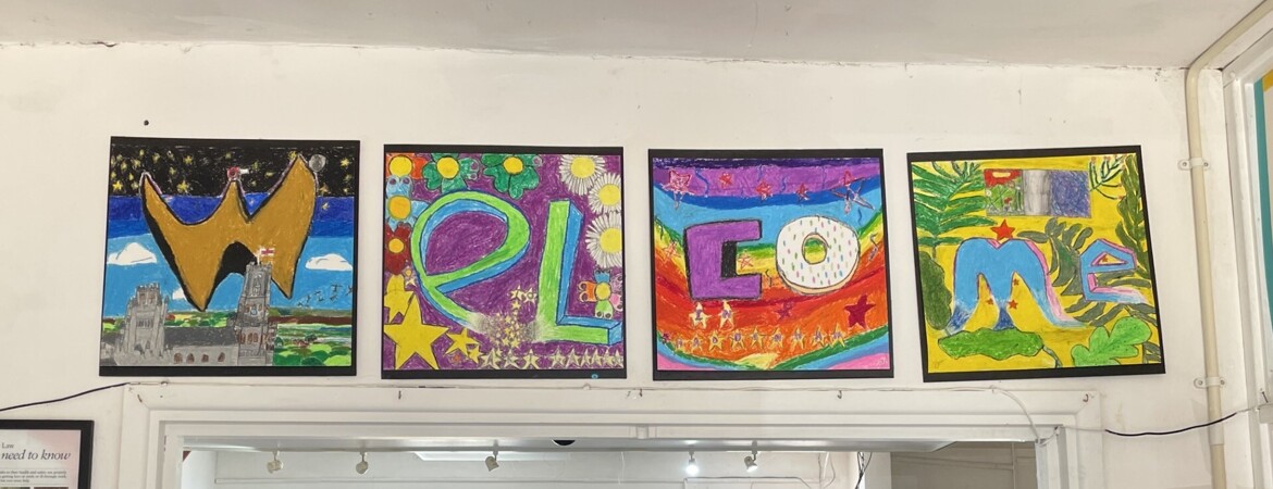 Students design mural for gallery entrance
