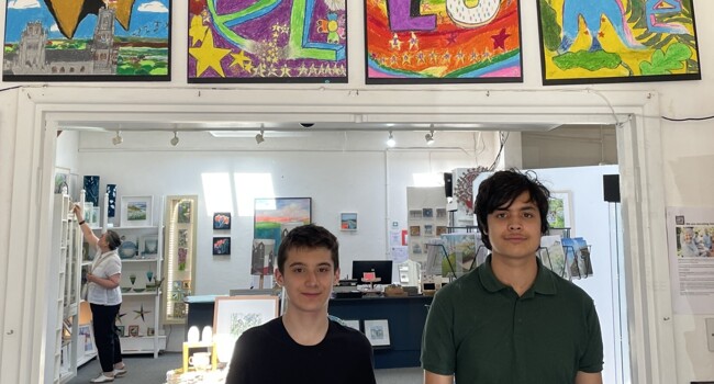 Students design mural for gallery entrance as part of work experience Image