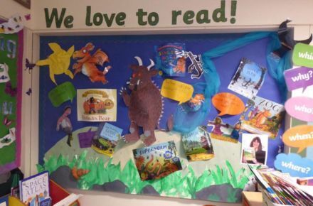 YR Reading Corner. Gruffalo and book poster.