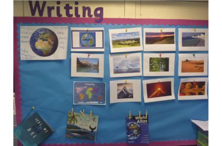 YR Creative Writing. Blue poster.