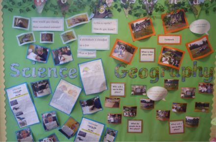 Y1 Science and Geography. Green poster.