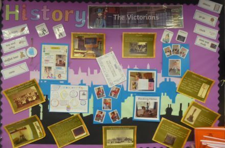Y2 History. Purple poster showing details about the Victorians.