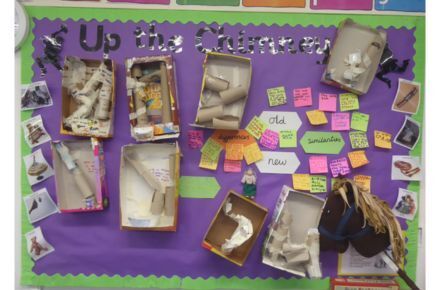 Y2 Victorians display. Up the Chimney poster.
