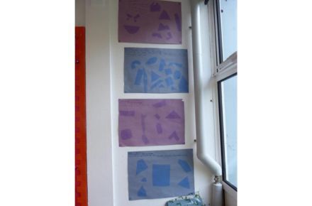 Y3 Science. Varying purple images with shapes.