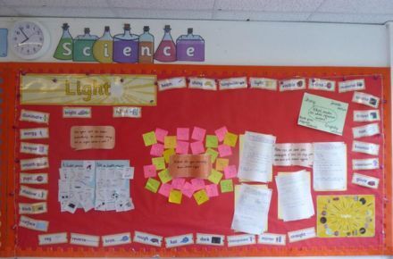 Y3 Science. Red poster on light.