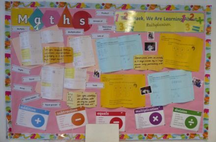 Y3 Maths. Pink poster.