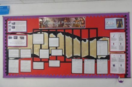 Y5 Creative Writing. Poster on crime and punishment.