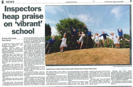 The Advertiser 2001. Newspaper cutting of 2001 report.