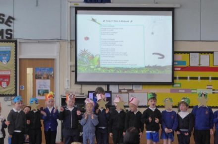 2 YR Donaldson Class Assembly. Children presenting.