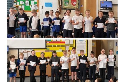 9 Cross Country. Pupils with certificates.