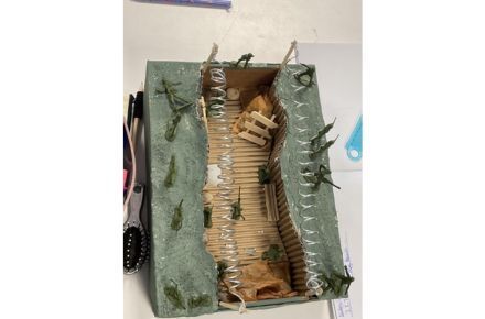 17 Y6 Trenches Project. Model of WW2 trench.