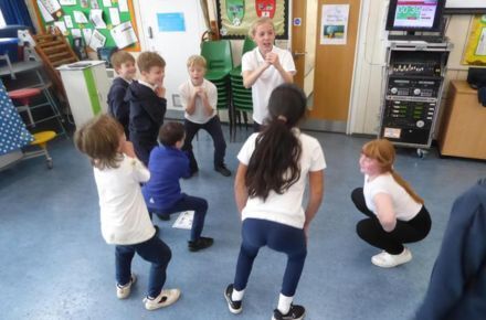 30 Sports Captains leading physical fitness trials.