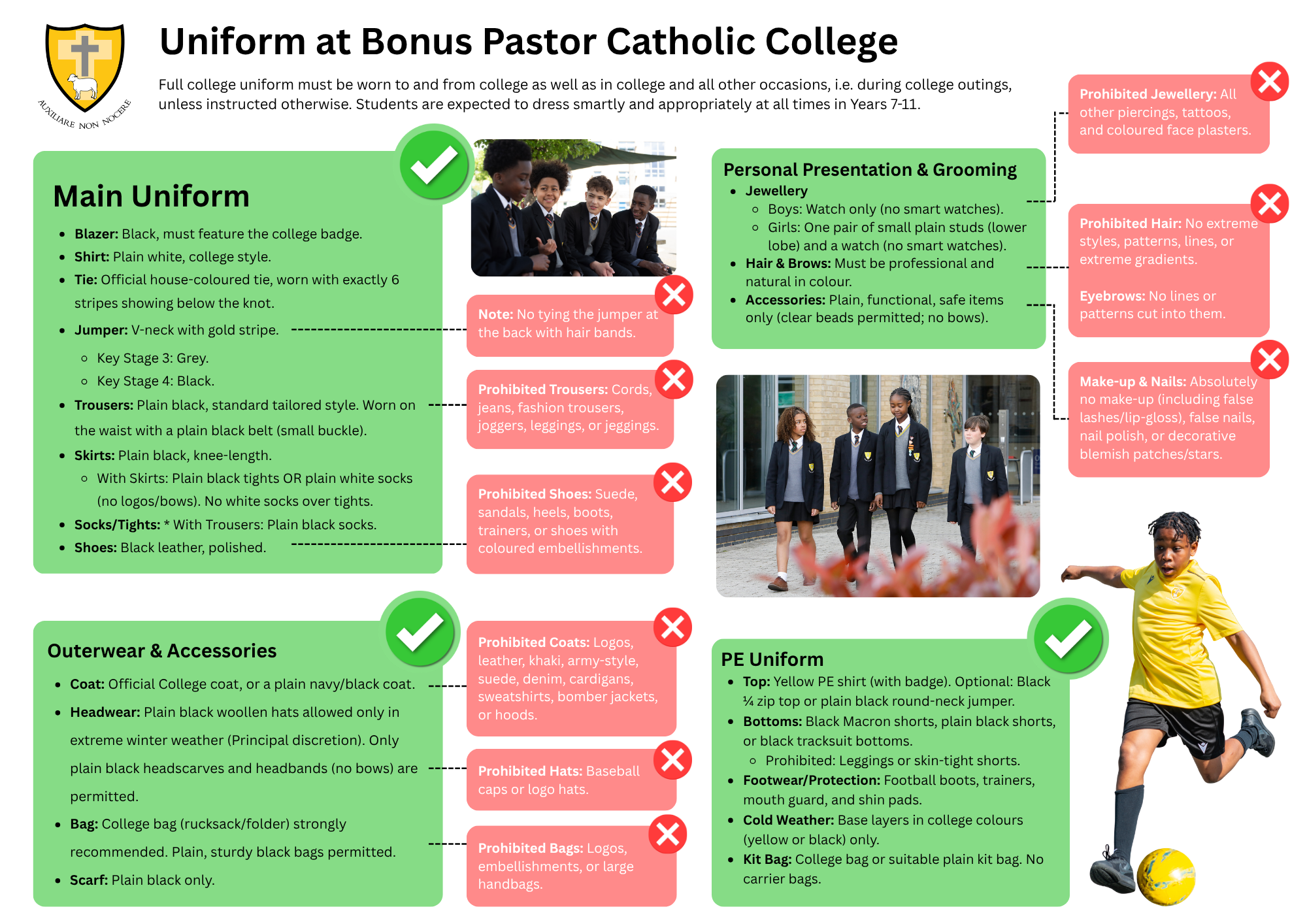 Uniform at bonus pastor catholic college