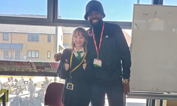 Awarding Winning Poet Karl Nova visits the Academy Image