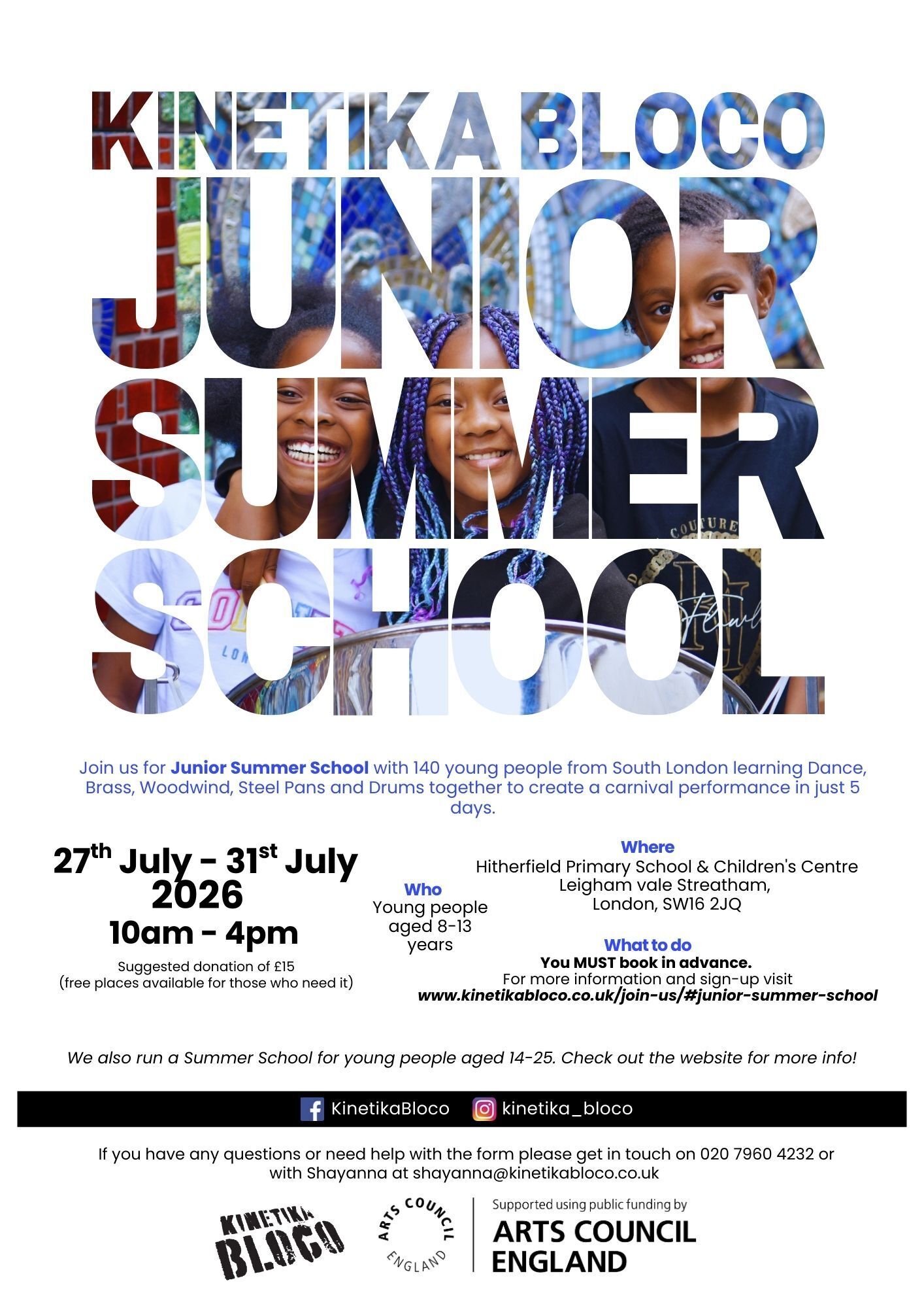 Junior Summer School 2026 flyer