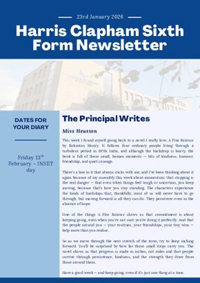 Sixth Form Newsletter