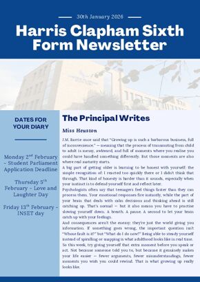 Sixth Form Newsletter