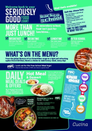 Cucina - Back to school information 2026