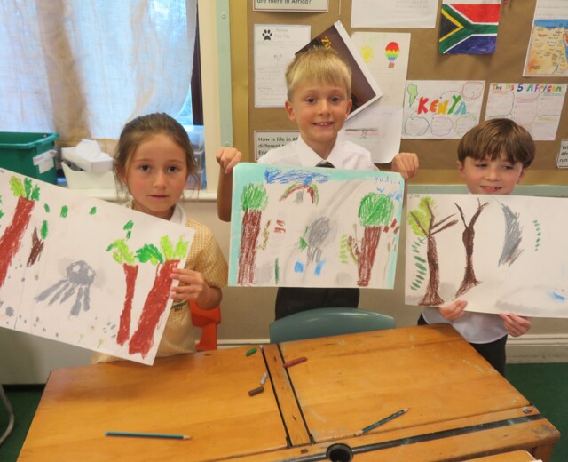 Year 2's artwork inspired by Henri Rousseau Image