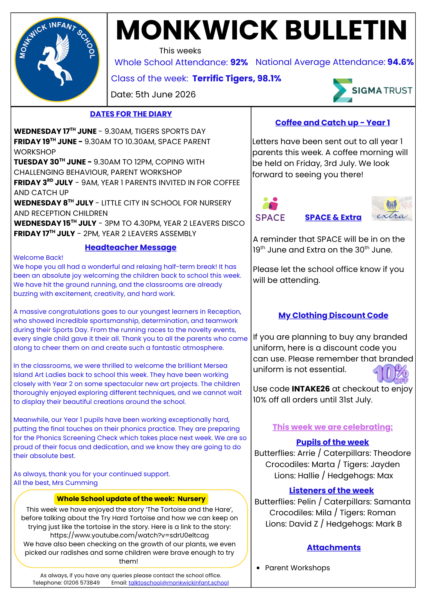 Monkwick bulletin 05062026