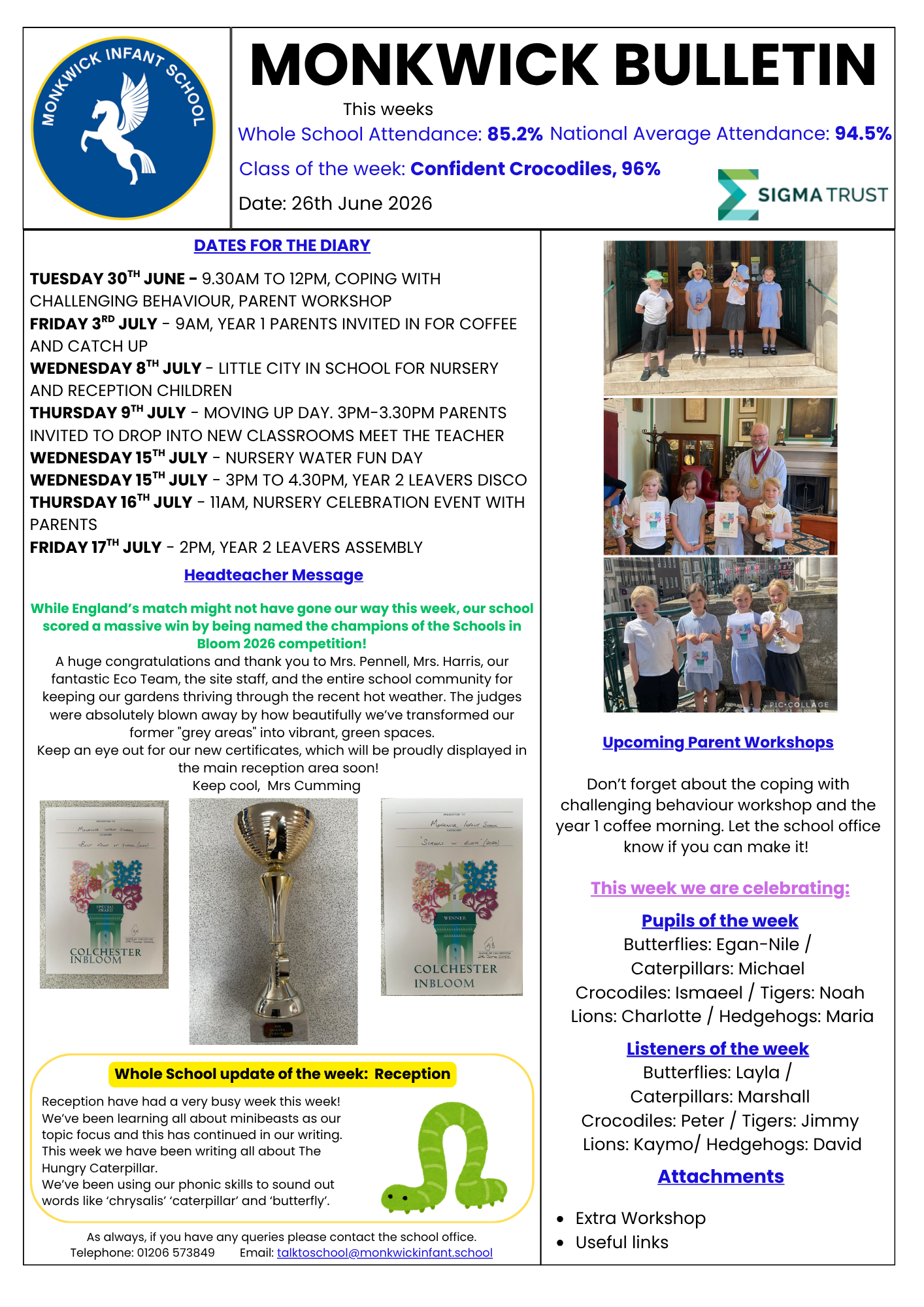 Monkwick bulletin 26062026