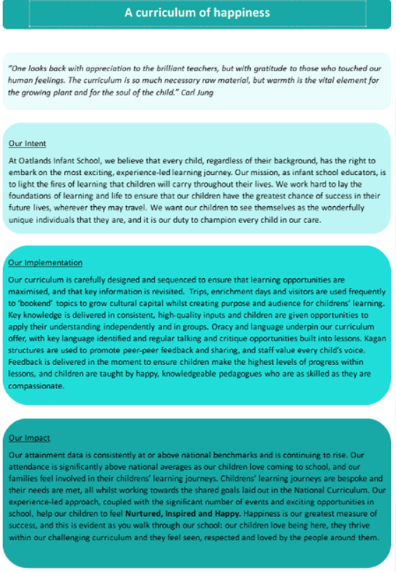 A curriculum full of happiness snip