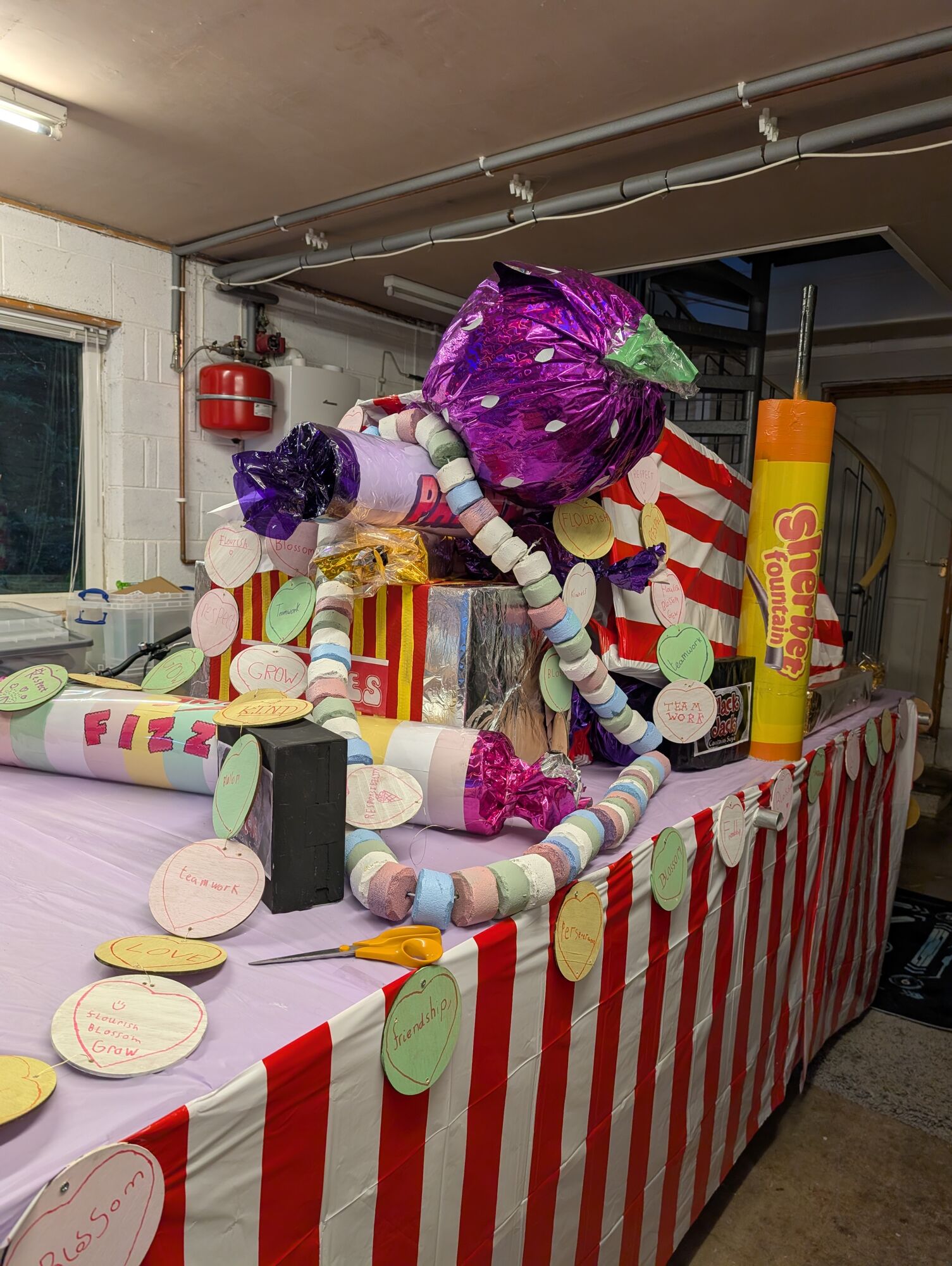 Bed decorated